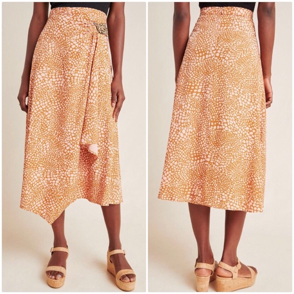 NWT ANTHROPOLOGIE MAEVE MINETTA MIDI SKIRT - Picture 2 of 9